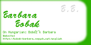 barbara bobak business card